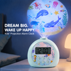 Kids Projection Alarm Clock with Snooze & Custom Dial Design