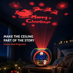 Christmas Projection Alarm Clock with Music, Snooze & Backlight for Kids