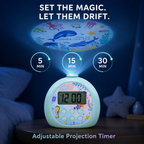 Kids Projection Alarm Clock with Snooze & Custom Dial Design