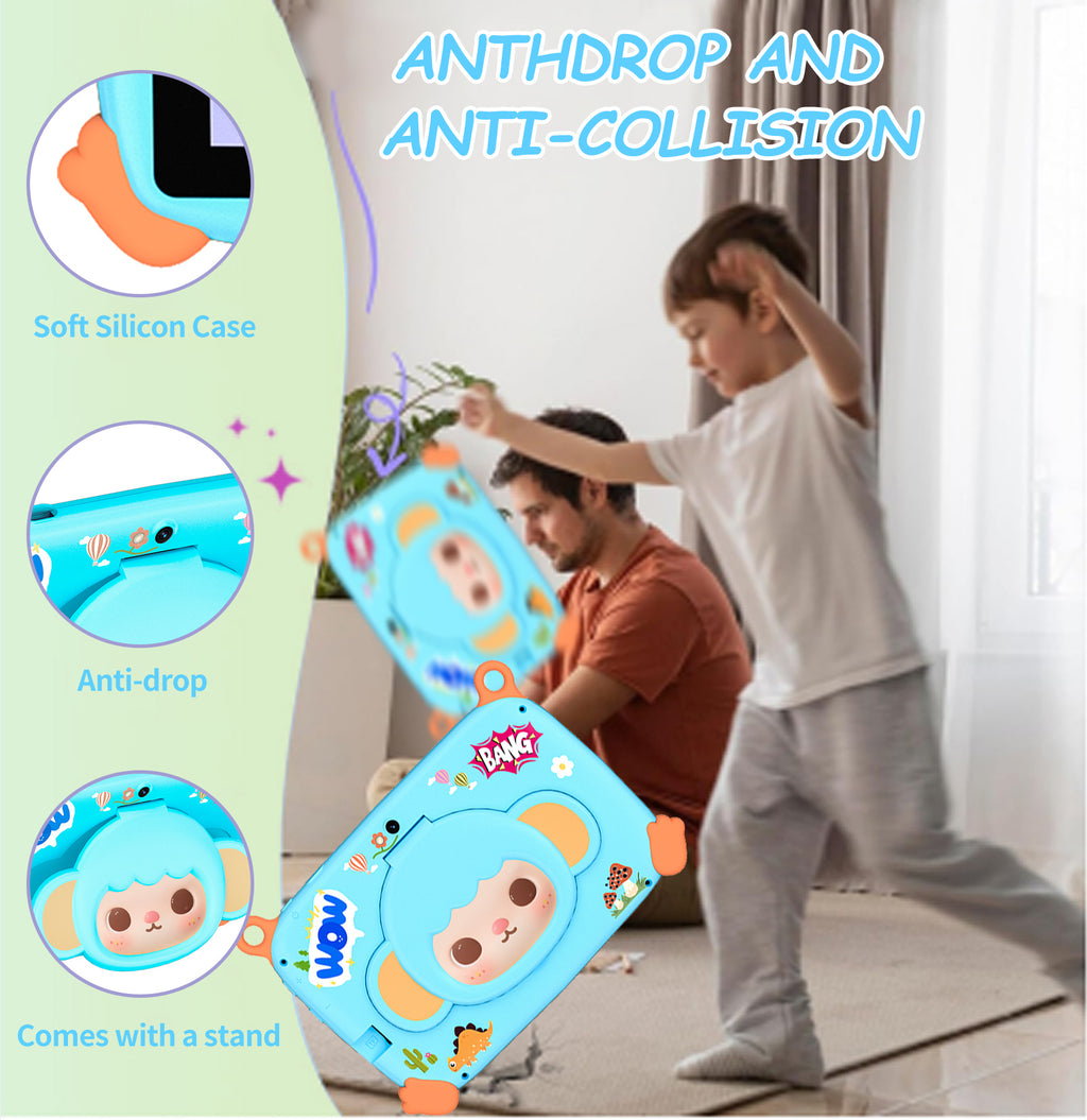 Portable Kids Learning Tablet with WiFi, Touch Screen and Shockproof Case