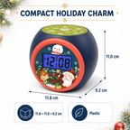 Christmas Projection Alarm Clock with Music, Snooze & Backlight for Kids
