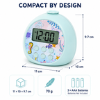 Kids Projection Alarm Clock with Snooze & Custom Dial Design