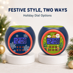 Christmas Projection Alarm Clock with Music, Snooze & Backlight for Kids