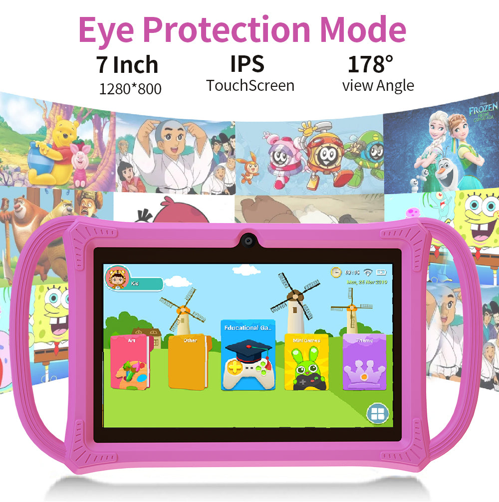 Shockproof Kids Tablet with WiFi, Safe Content and Parent Control Mode