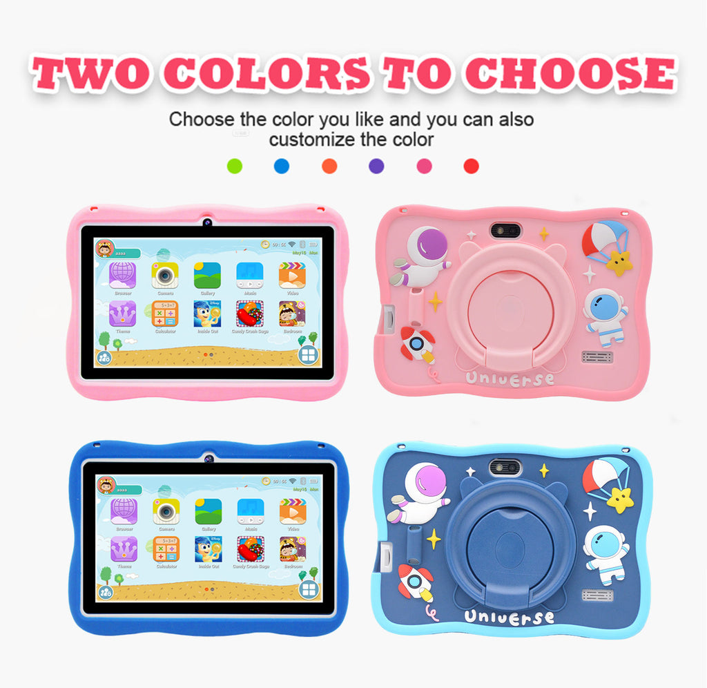 Android Kids Tablet for Ages 3-12, Learning Tablet with WiFi and Parent Controls