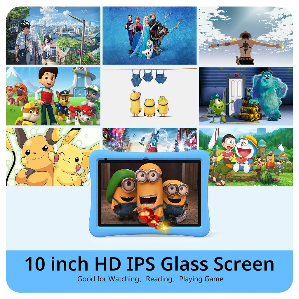Kids Tablet 10 Inch Android Learning Tablet with Parental Control and Protective Case