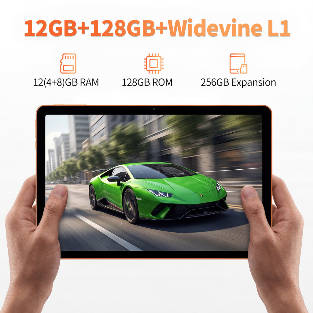 10.1 Inch Android 10.0 4G LTE Business Tablet PC, 3GB RAM + 32GB Storage, IPS Display