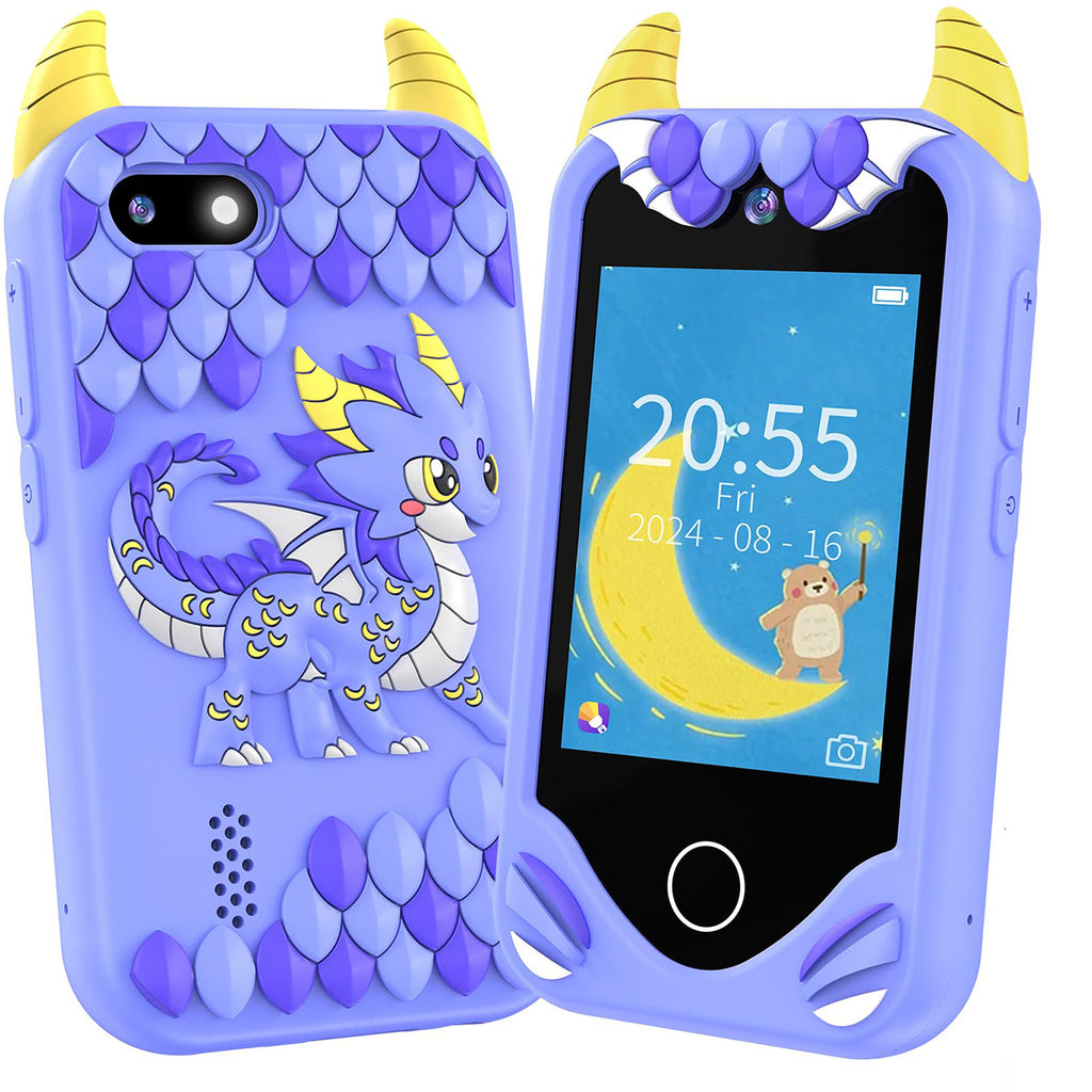 Kids Smart Phone Camera Toy with Dragon Case & 44 Games