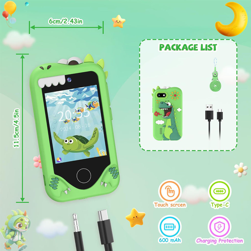 Kids Digital Camera Phone Toy with 2.8 Inch IPS Screen