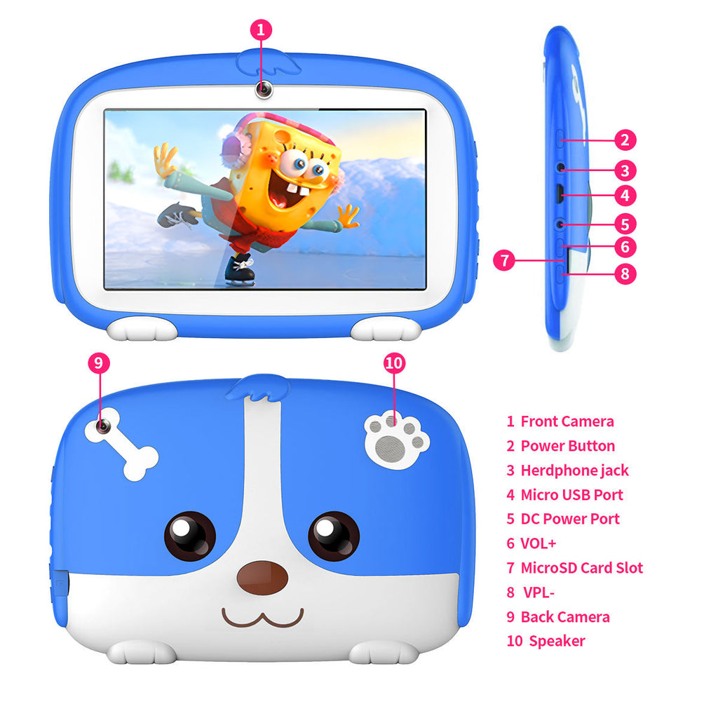 Kids Tablet for Toddlers with Durable Case, Games and Video Learning