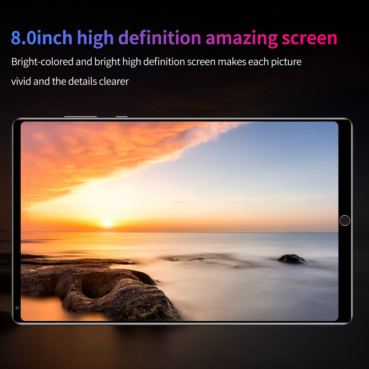 8 Inch Android 10 3G Business Tablet PC, 1GB RAM + 16GB Storage, IPS Display