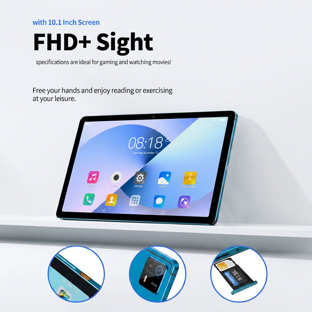 10.95 Inch Android 13.0 WiFi Business Tablet PC, 6GB RAM + 128GB Storage, IPS Display