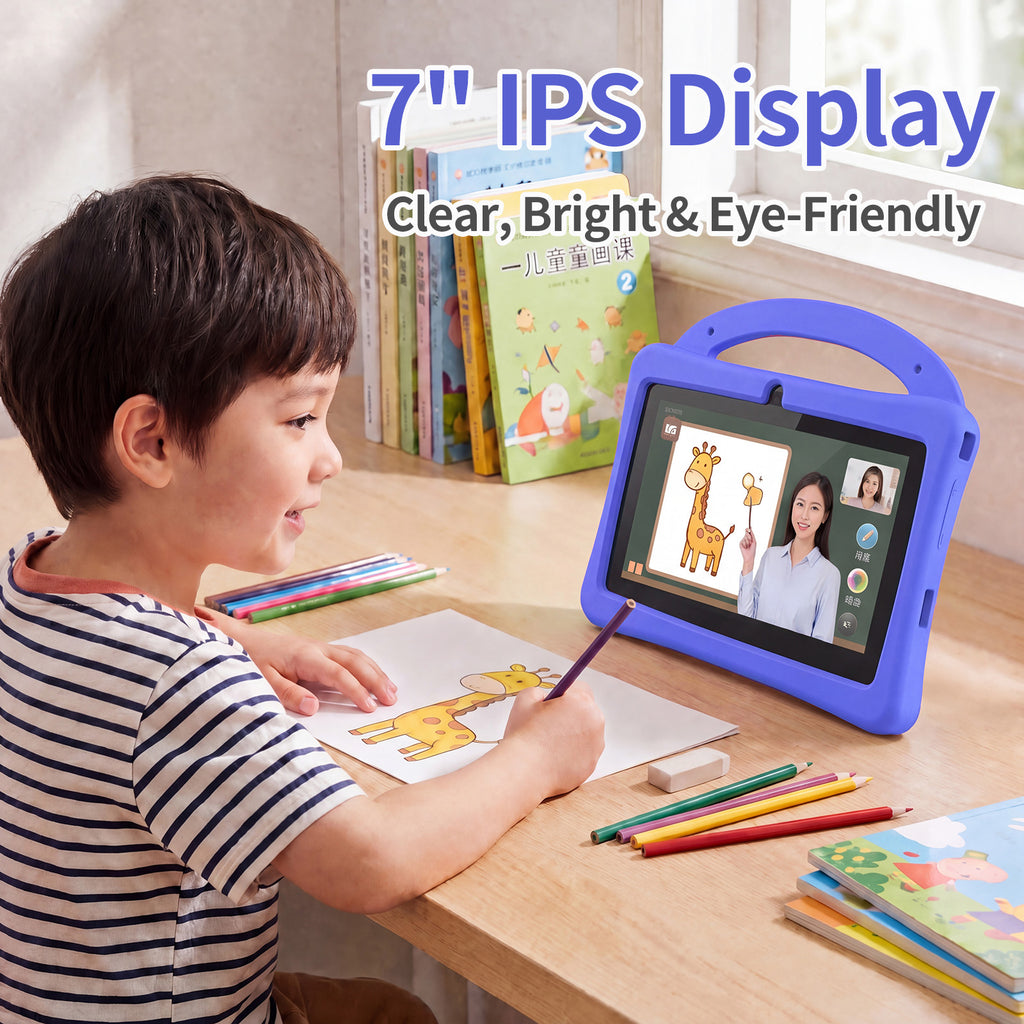 Toddler Tablet for Kids, 7 Inch Android Tablet with Eye Protection and Case