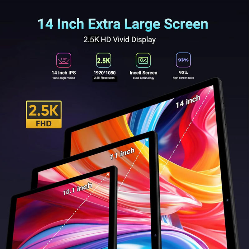 14 Inch Android 13.0 4G LTE Business Tablet PC, 6GB RAM + 128GB Storage, IPS Display