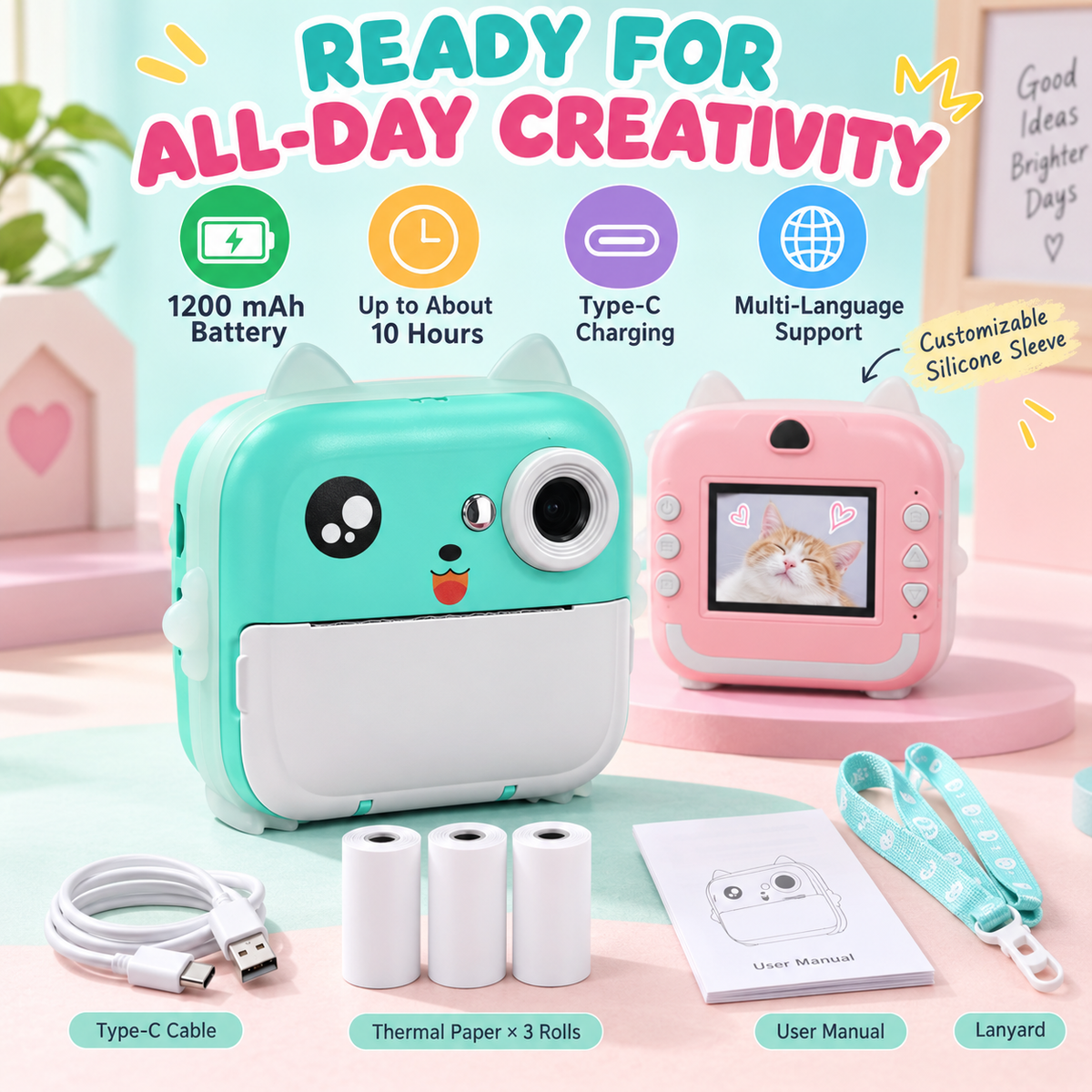 App-Controlled Instant Print Camera for Kids