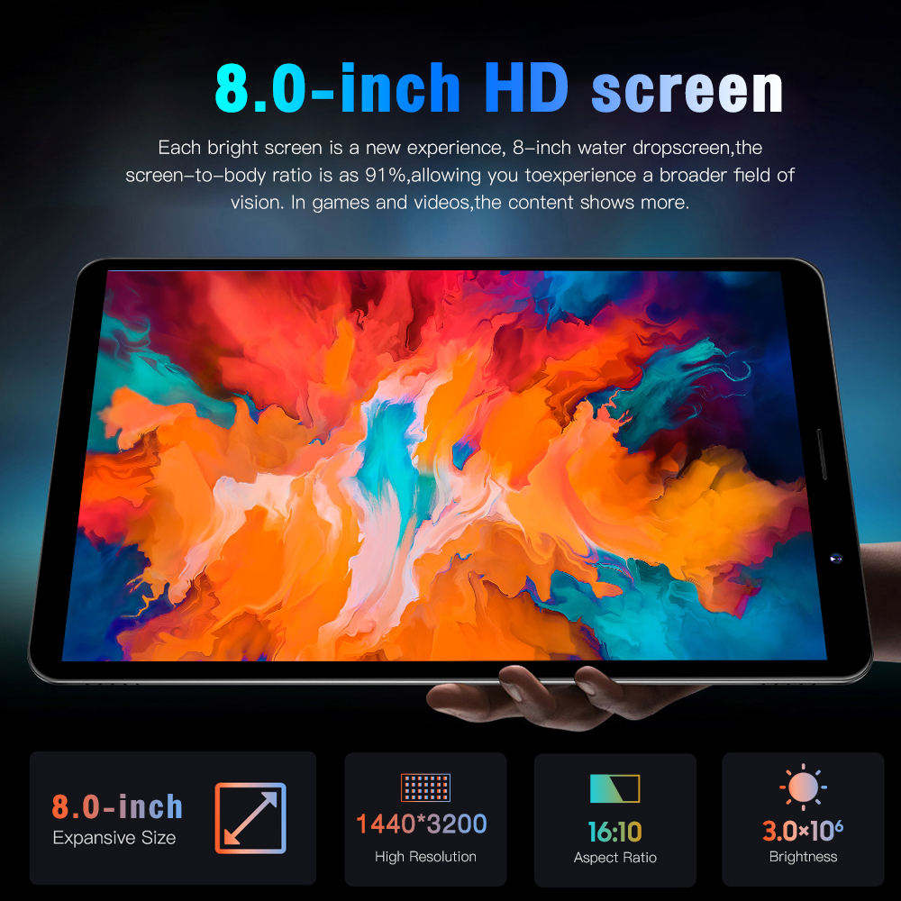 8 Inch Android 3G Business Tablet PC, 1GB RAM + 16GB Storage, IPS Display