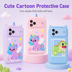4 Inch Kids Smart Phone Camera Toy with Dual Cameras & AR Games