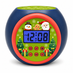 Christmas Projection Alarm Clock with Music, Snooze & Backlight for Kids