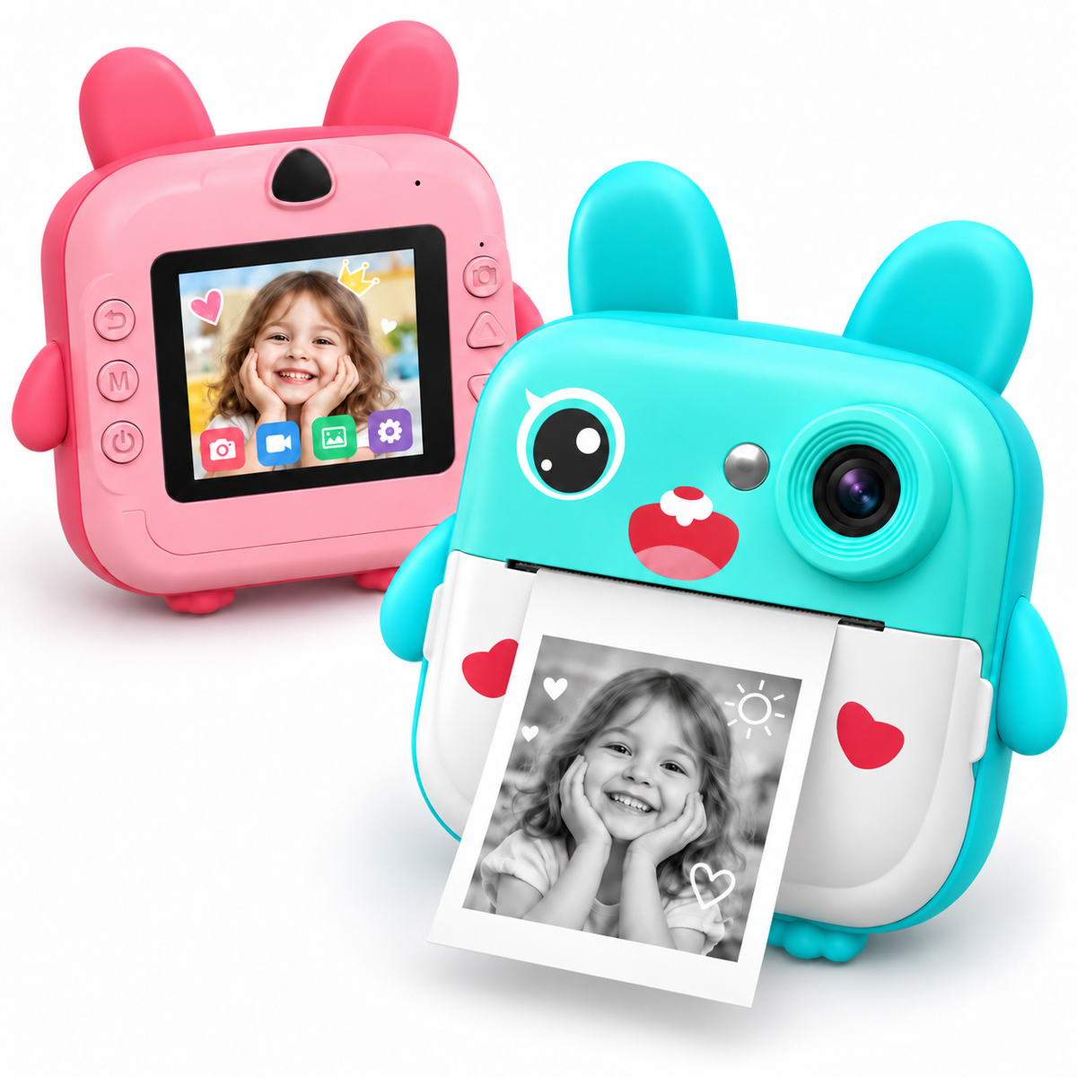 Rabbit Kids Instant Print Camera with Bluetooth App