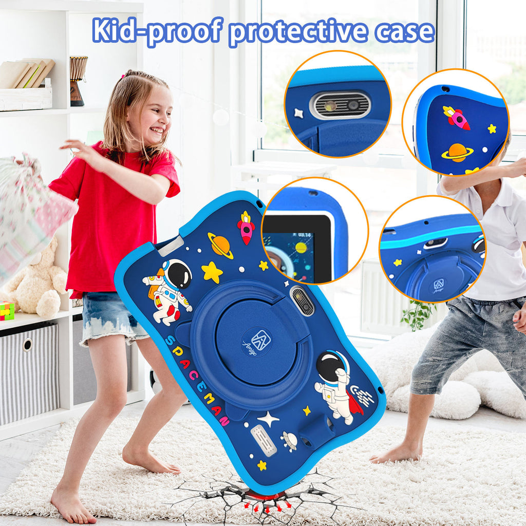 Android Kids Tablet for Ages 3-12, Learning Tablet with WiFi and Parent Controls