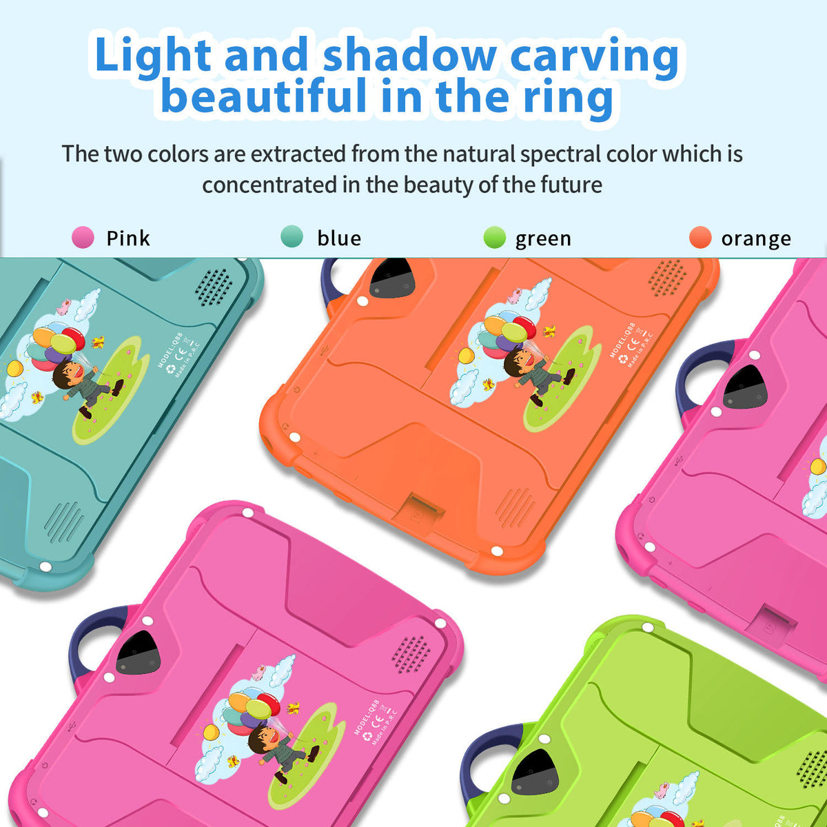 7 Inch Kids Android Tablet, Portable Learning Tablet for Travel and Home