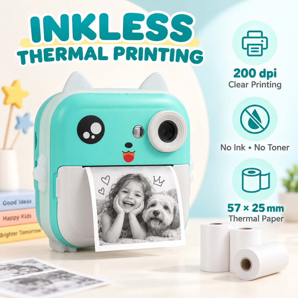 App-Controlled Instant Print Camera for Kids