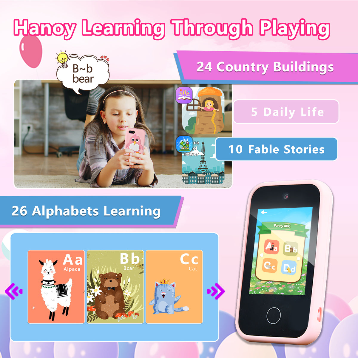 2.8" Kids Digital Camera with Dual Camera & 44 Games
