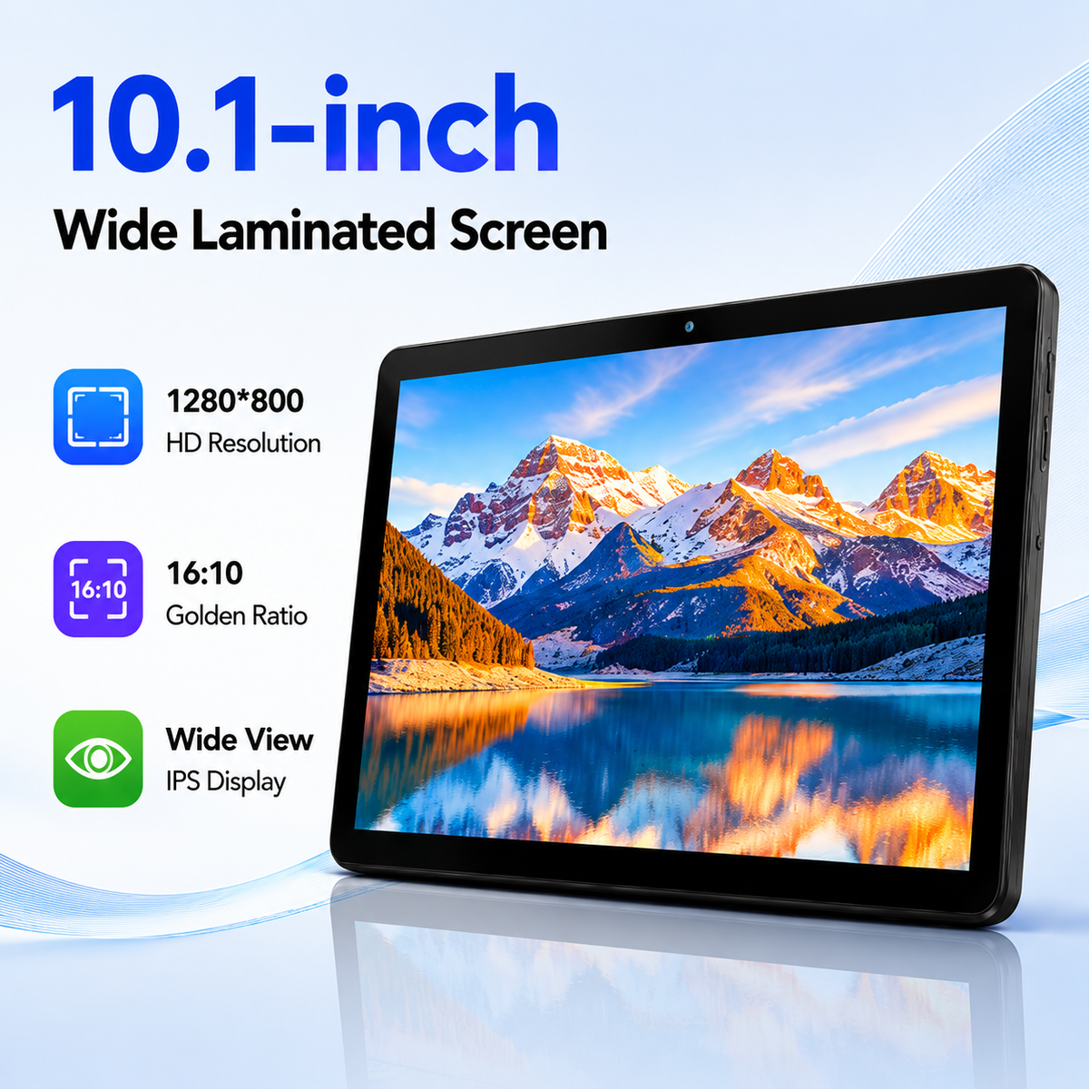 10.1 Inch Android 10.0 3G Business Tablet PC, 3GB RAM + 32GB Storage, IPS Display