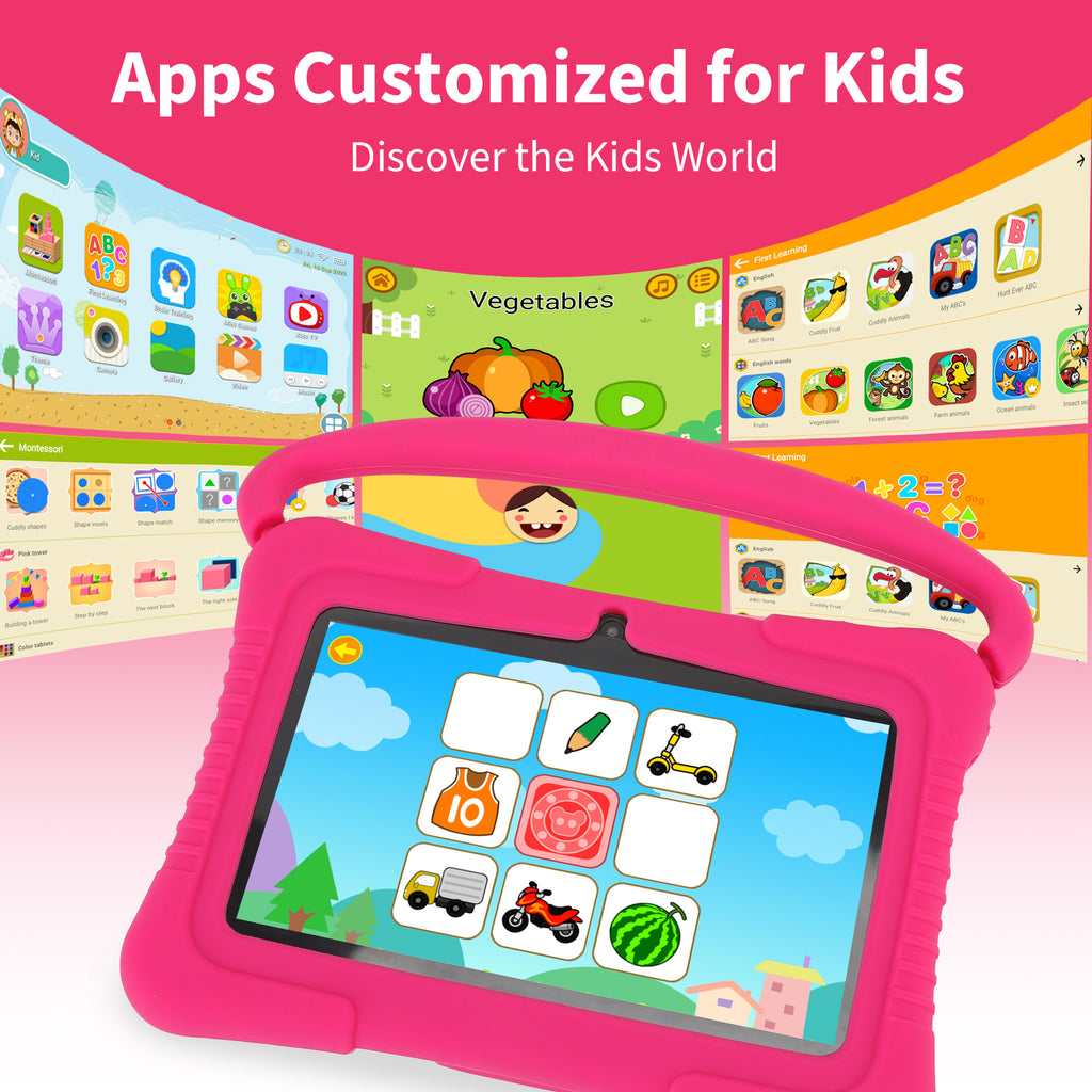 Kids Tablet Computer with Educational Apps, Games and Protective Case