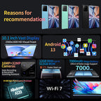 10.1 Inch Android 10.0 4G LTE Business Tablet PC, 3GB RAM + 32GB Storage, IPS Display