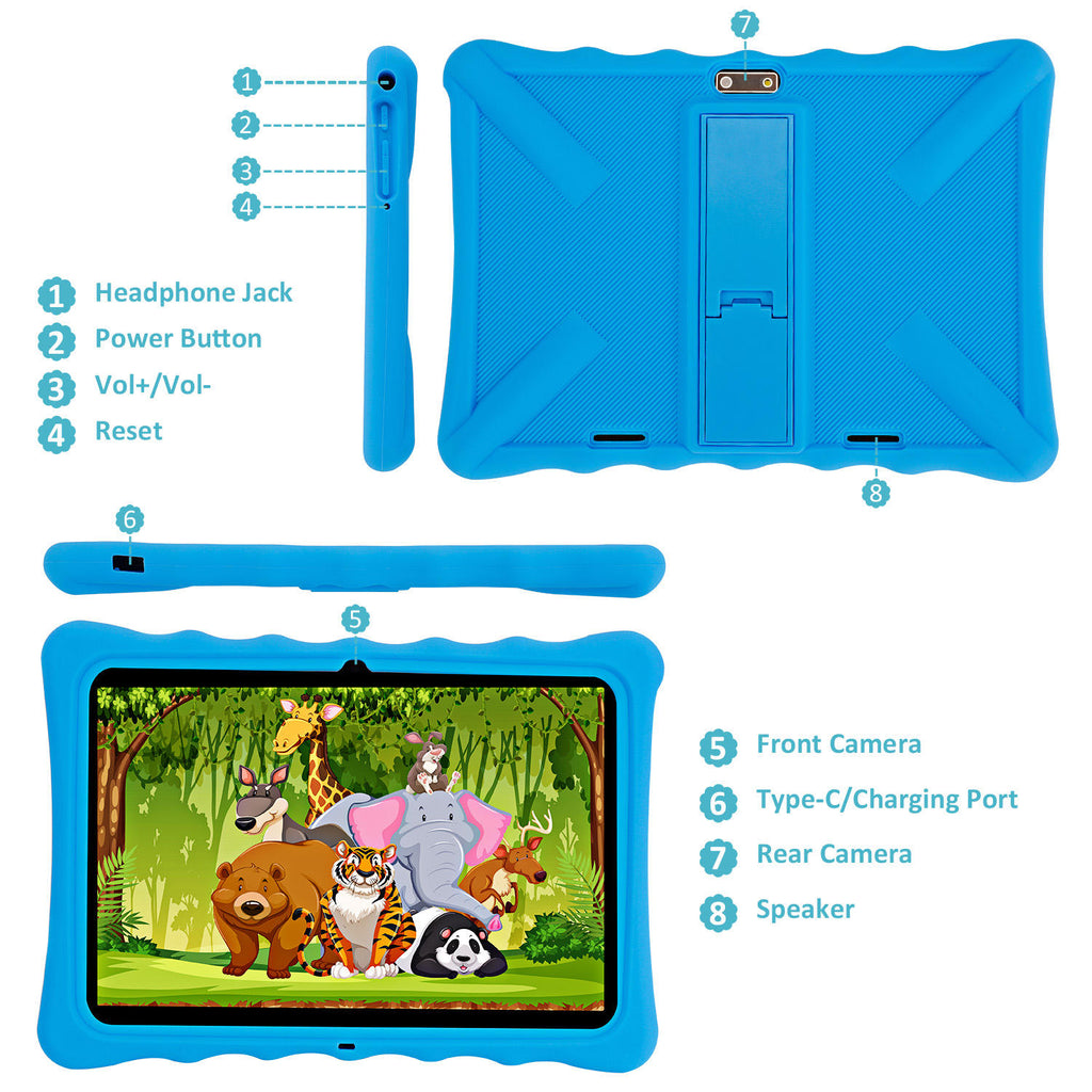 Android Tablet for Kids Ages 3-12 with Parent Controls and Learning Games