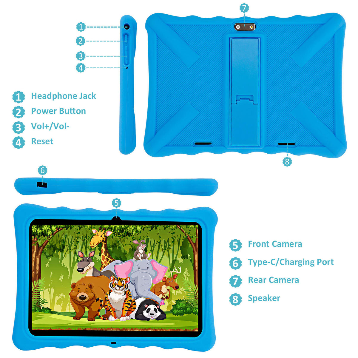 Android Tablet for Kids Ages 3-12 with Parent Controls and Learning Games