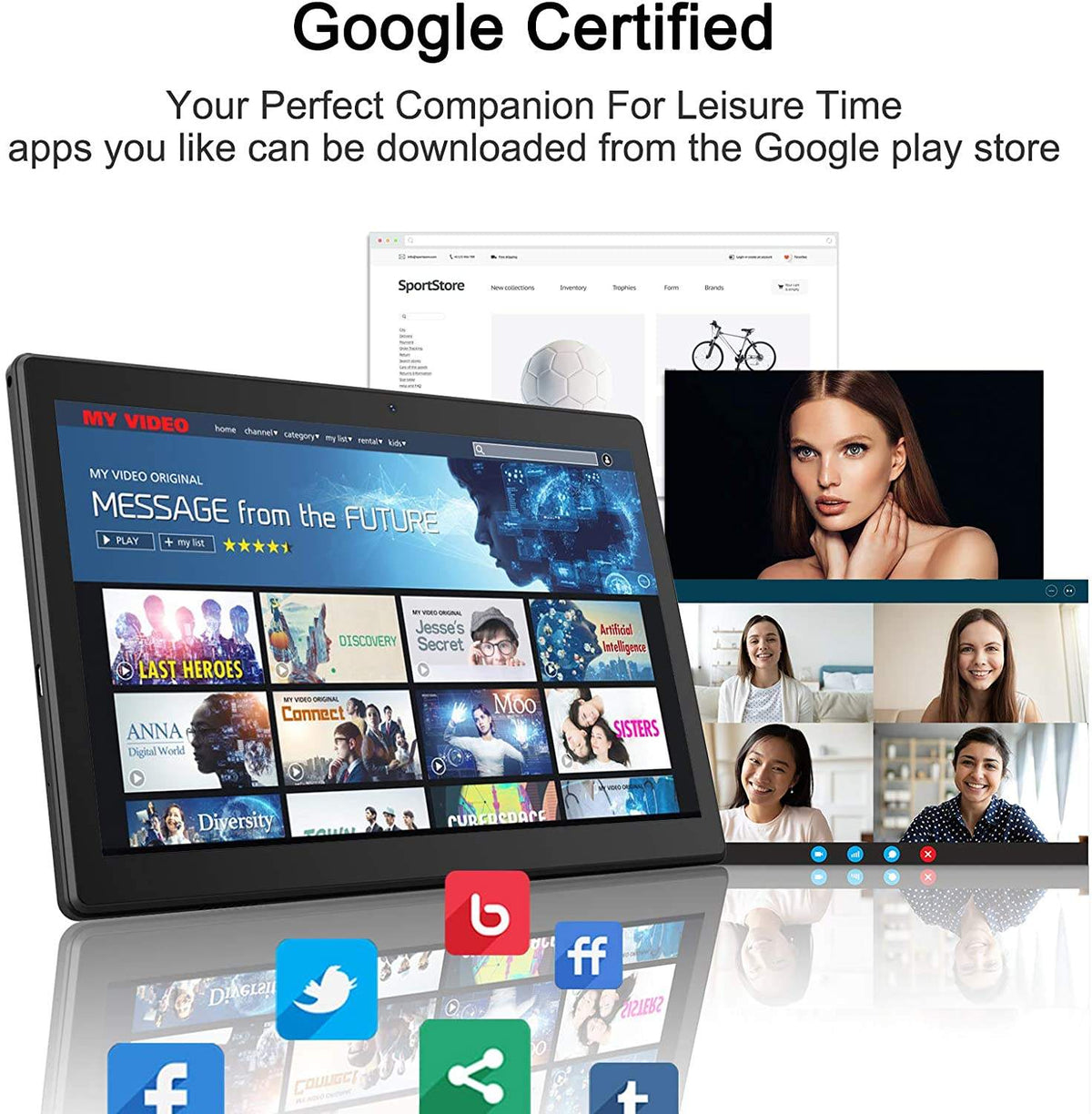 Android 10.0 WiFi Business Tablet PC, IPS Display