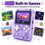 2.8-Inch Retro Handheld Game Console with 400 Built-in Games & Rechargeable Battery