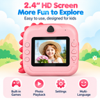 Dinosaur Kids Instant Print Camera with Bluetooth App