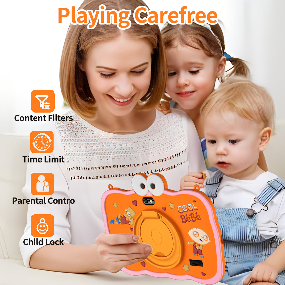 Kids Tablet with Case, Preloaded Learning Apps, Games and Safe Browser