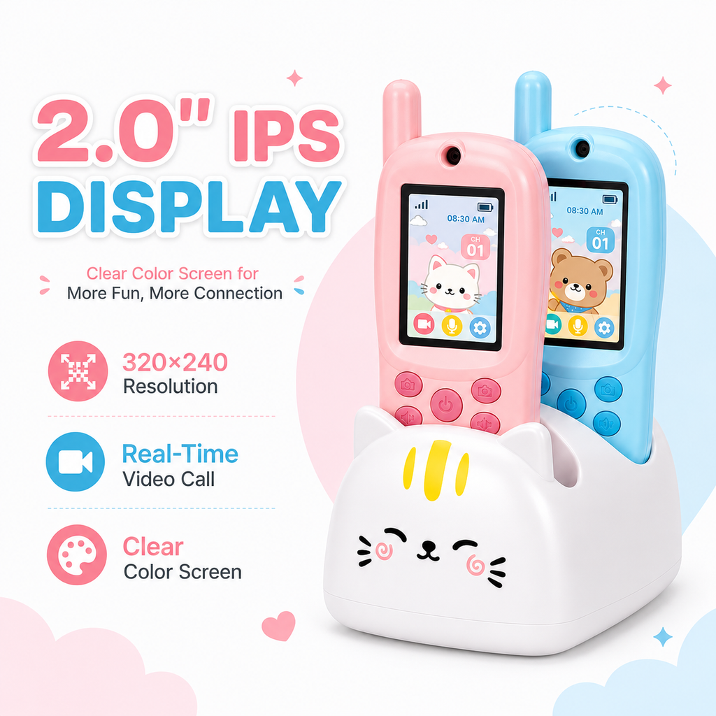 Kids Video Walkie Talkies with Camera, WiFi Photo Sharing & Dual Charging Station - product detail 2