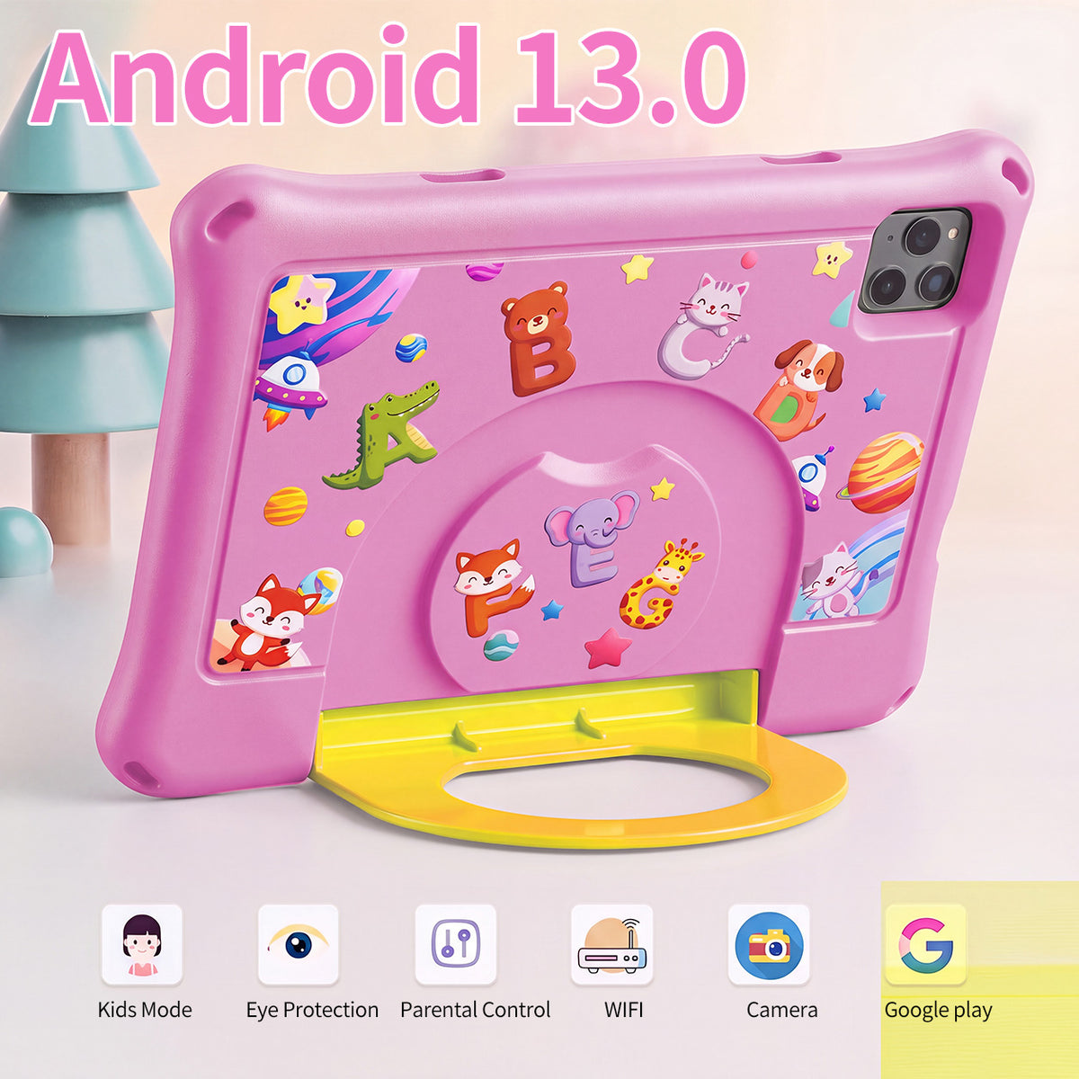10 Inch Android Kids Tablet with Case, Safe Browser and Educational Games