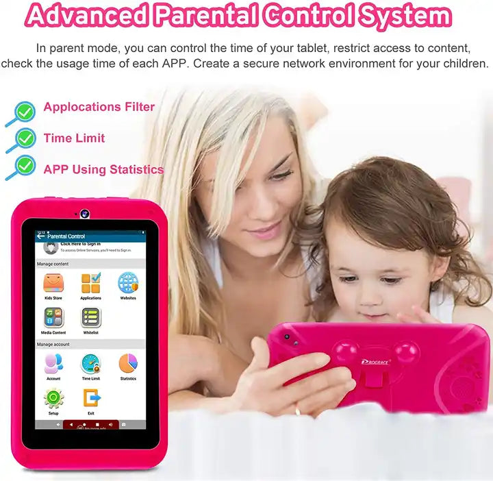 7inch Kids Android Tablet PC With Eye Protection HD Screen Parent Control