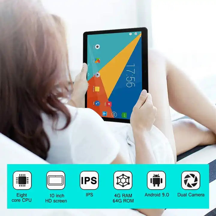 10.1 Inch Big Screen Eco-friendly Tablet Pc 4G 5G Android10.0 Wifi 4+64G IPS screen Two Sim Card Tablet Pc