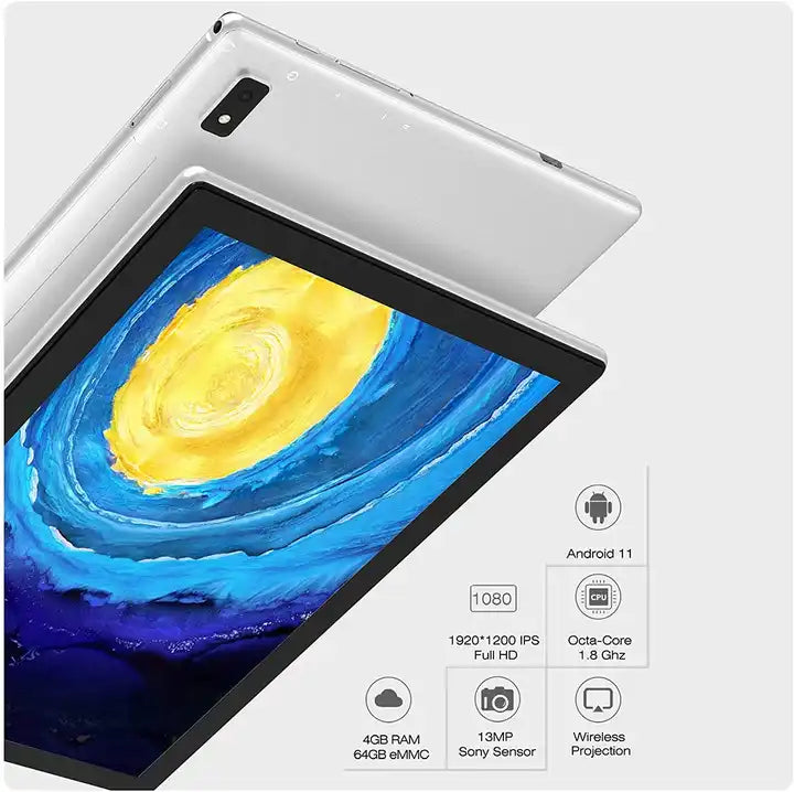 10 Inch Android 11 Tablet 4GB+64GB FHD IPS Rugged Tablet