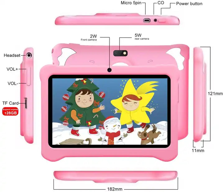 7inch WiFi IPS Tablet PC With Eye Protection Screen Dual Cameras For Education