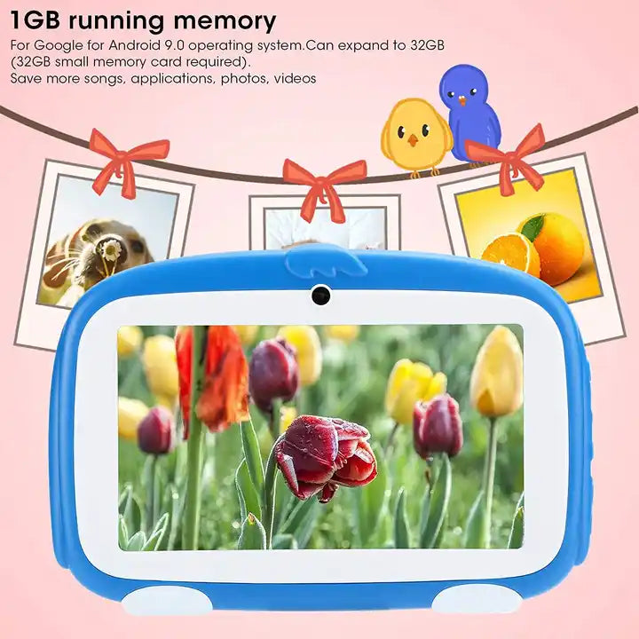 7inch Kids Tablet With Doggy Design For Education-Blue
