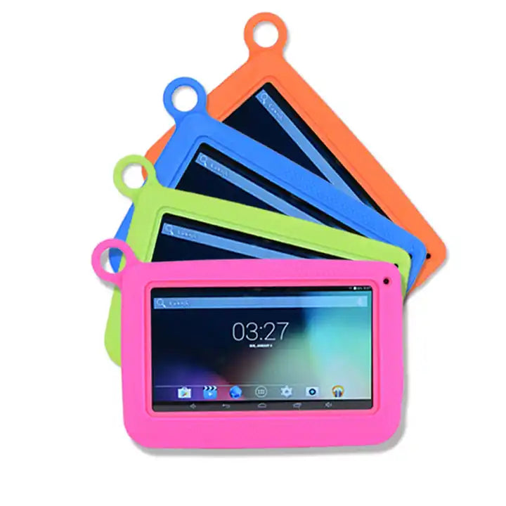 Wholesale 7inch Android Learning Education Kids Tablet A33 Smart Table Pc Silicone Cartoon Cover