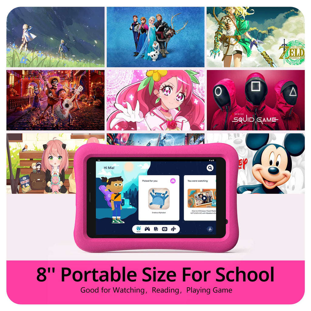 8inch Android Tablet Pc For Kids Educational with Eye Protection 2+32 Gb Support All Kinds Customization
