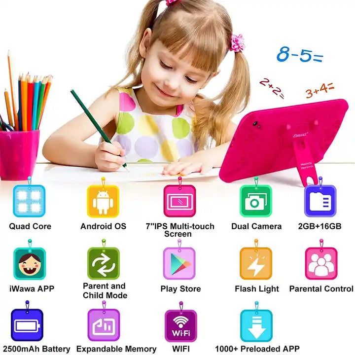 7inch Kids Android Tablet PC With Eye Protection HD Screen Parent Control