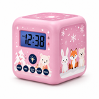 Kids Cube Projection Alarm Clock with Custom Artwork & Snooze