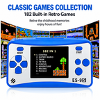 2.5 Inch Classic Handheld Game Console with 182 Built-in Games & AV Outpu