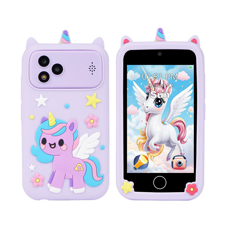 4 Inch Kids Smart Phone Camera Toy with Dual Cameras & AR Games