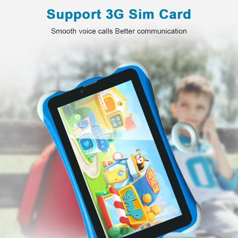 Kids Tablet 7 Inch Android Tablet with Parental Control, Sim Card WiFi & Protective Case